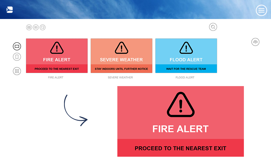 alertes de signalisation dynamique spinetix arya